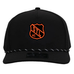 10/10 Hockey Club 10/10 5 Panel Rope Snapback Hat (BLACK)