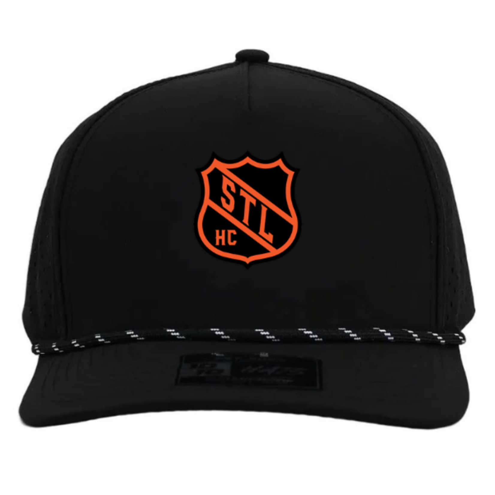 10/10 Hockey Club 10/10 5 Panel Rope Snapback Hat (BLACK)