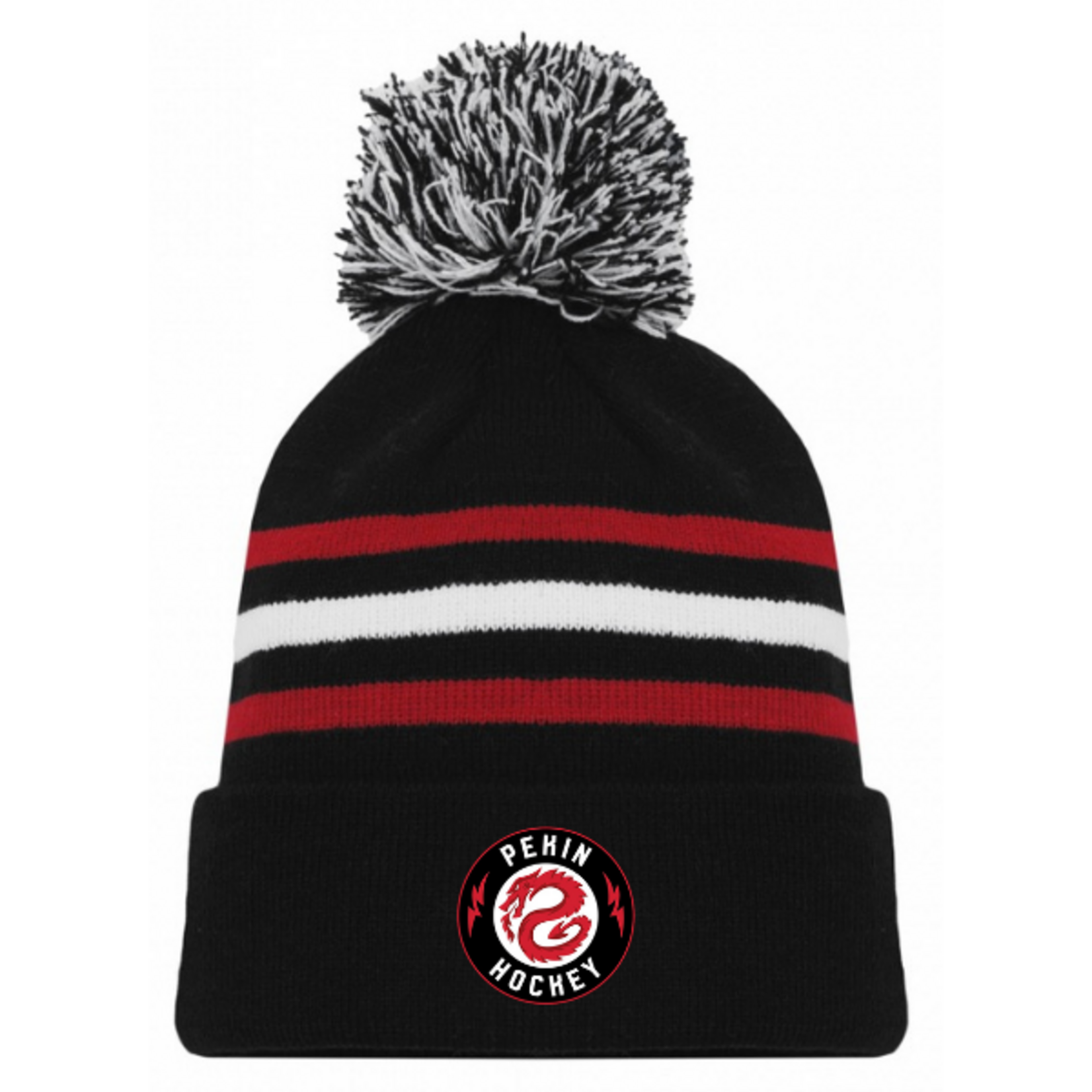 AK Pekin AK Knit Pom Knit (Black-Red)
