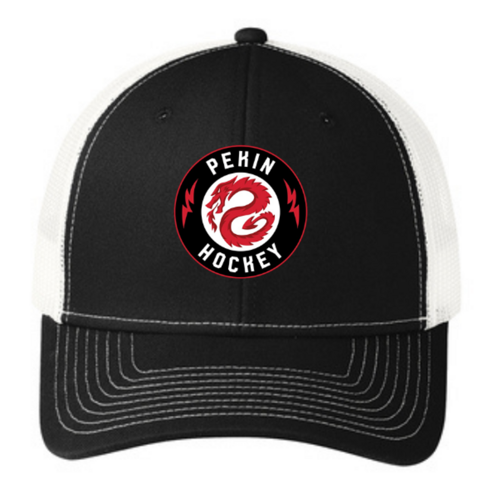 Pekin C112 Trucker Hat (Black/White)