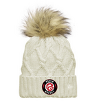 New Era Pekin Faux Fur Pom Beanie (WOMENS) OATMEAL