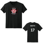 Pekin Player Name & Number T-Shirt (YOUTH) BLACK