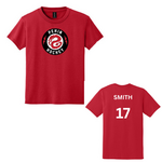 Pekin Player Name & Number T-Shirt (YOUTH) RED