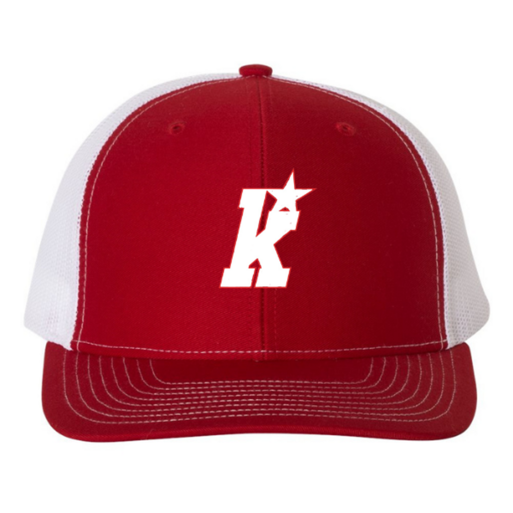 Richardson Kirkwood 112 Snapback Trucker Hat (Red/White)