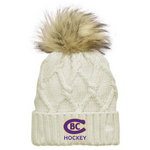 New Era CBC Hockey New Era Faux Fur Pom Beanie (WOMENS) IVORY