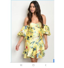 INA YELLOW FLORAL DRESS