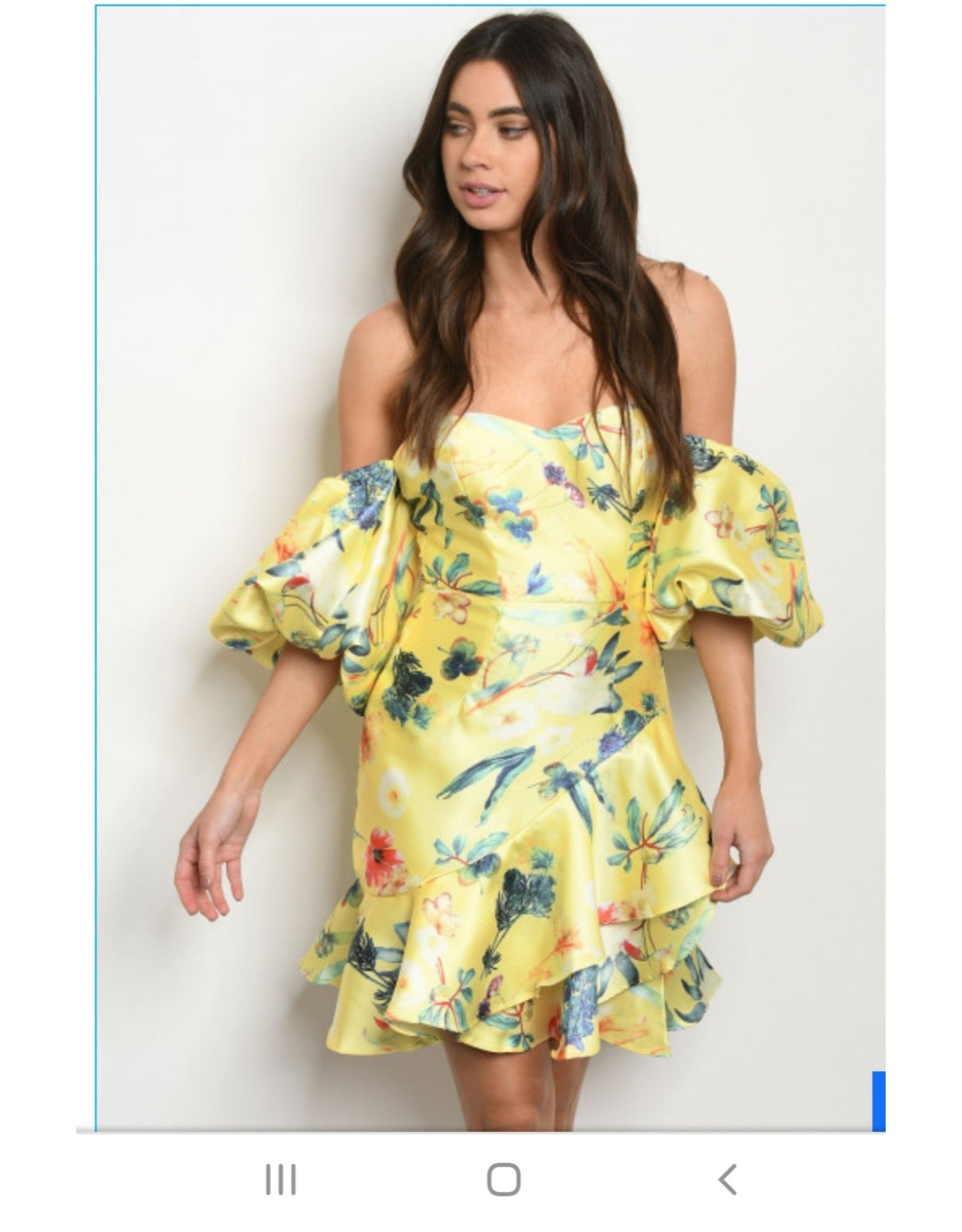 INA YELLOW FLORAL DRESS