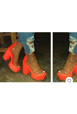 Pink Sound Fashion Chunky Platform High Heel