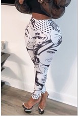 BELL'S BOUTIQUE Casual Cartoon White Pant