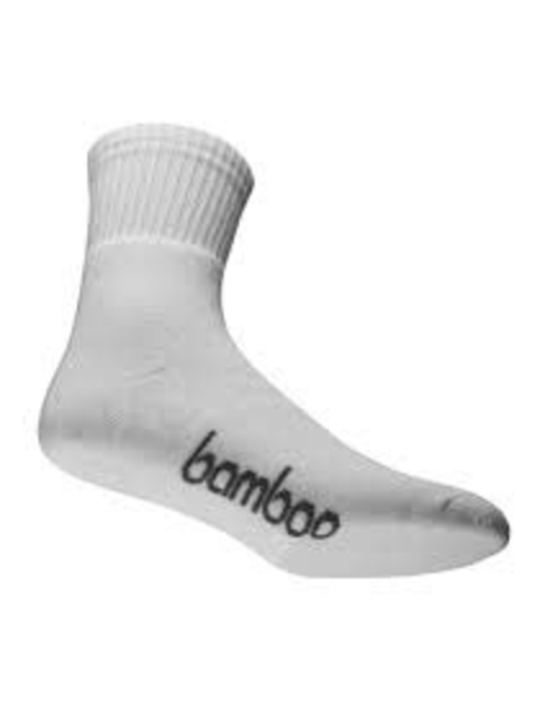 BAMBOO SOCK BAMBOO WHITE CREW MENS 4-6 WOMENS 6-10