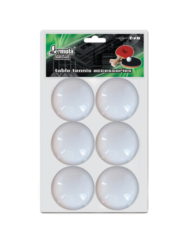 FORMULA BALLS TABLE TENNIS WHITE 6PK FORMULA