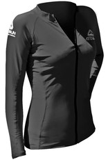 ADRENALINE RASH VEST WOMENS ADRENALINE ZIP LONG SLEEVE BLACK