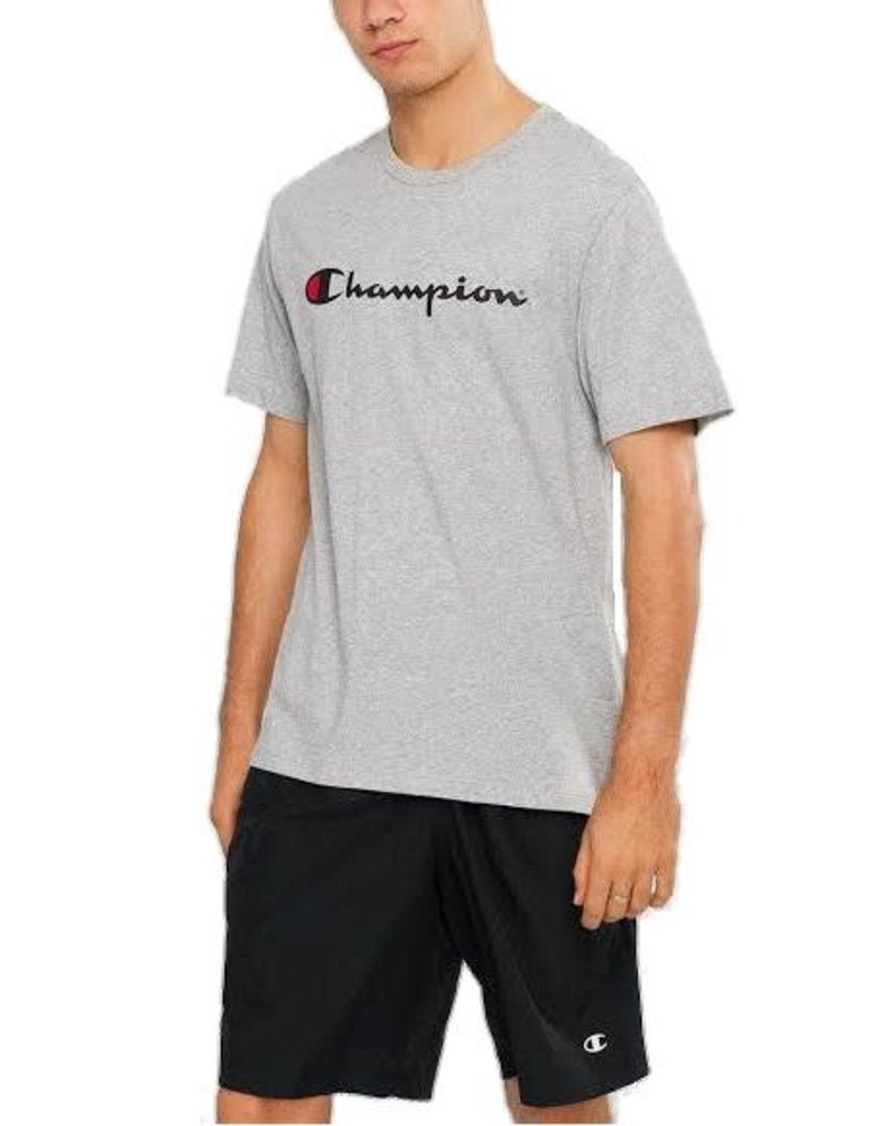 CHAMPION T-SHIRT CHAMPION MENS SCRIPT AXQPN GREY