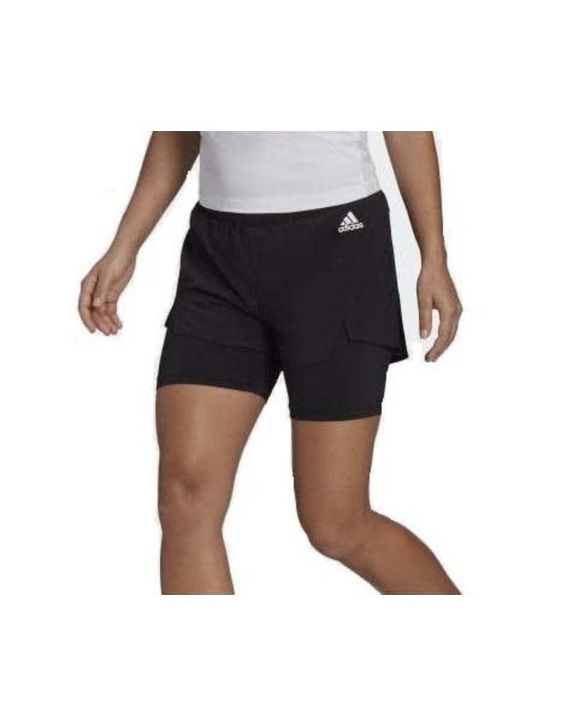 ADIDAS SHORT ADIDAS WOMENS 2 IN 1 BLACK GL4033