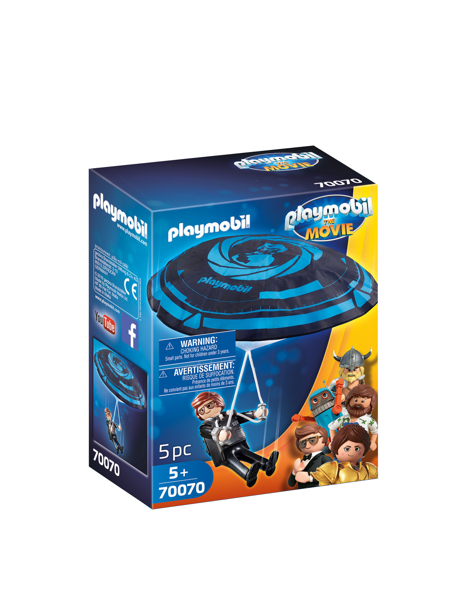 PLAYMOBIL THE MOVIE Rex Dasher with Parachute