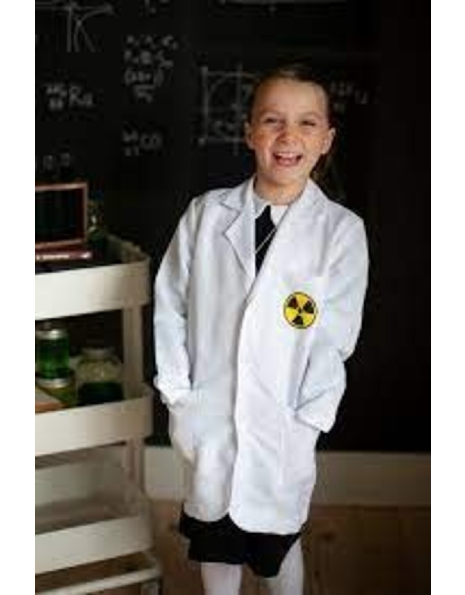 Marie The Scientist Set, Dress, Lab Coat & Necklace, Size 5-6
