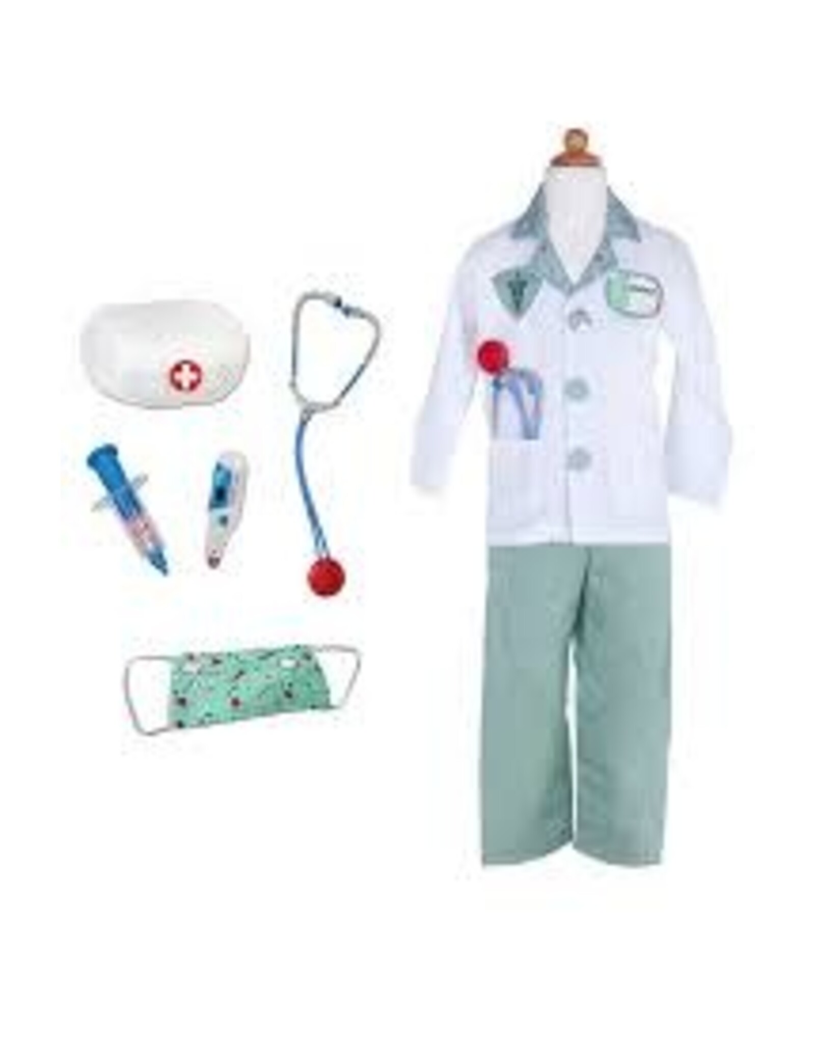 Green Doctor Set, Includes 6 Accessories, Size 3-4