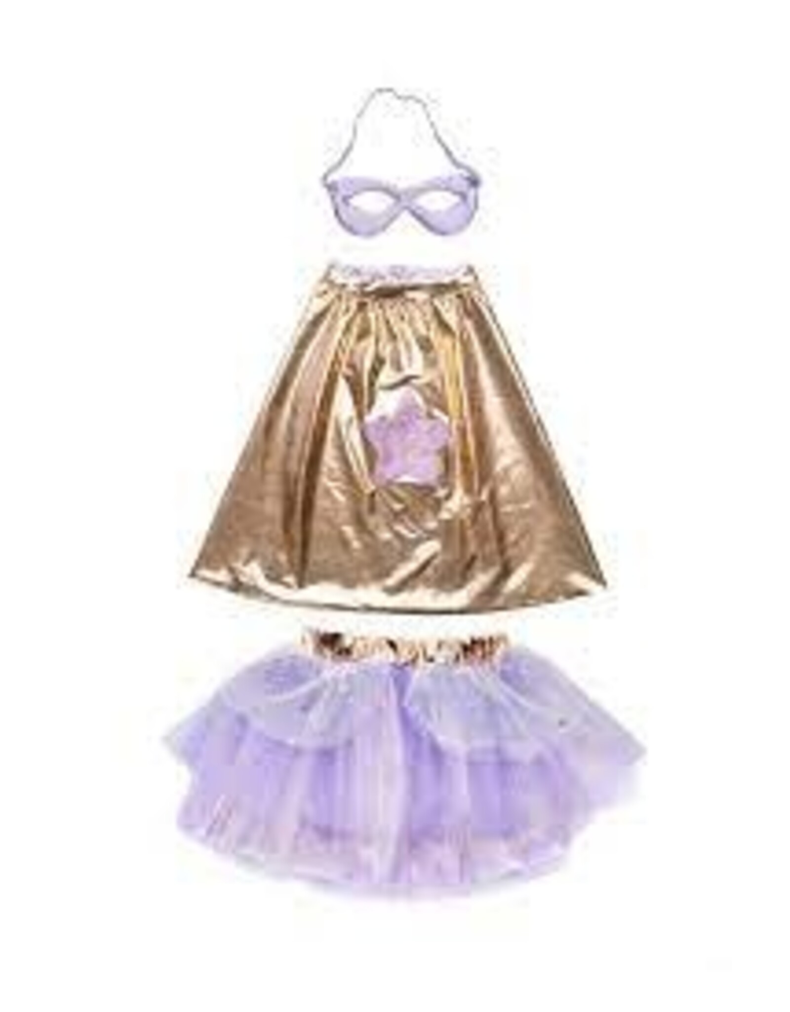 Super-Duper Tutu/Cape/Mask, Metallic Rose Gold/Lilac, Size 4-6