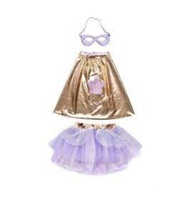 Super-Duper Tutu/Cape/Mask, Metallic Rose Gold/Lilac, Size 4-6