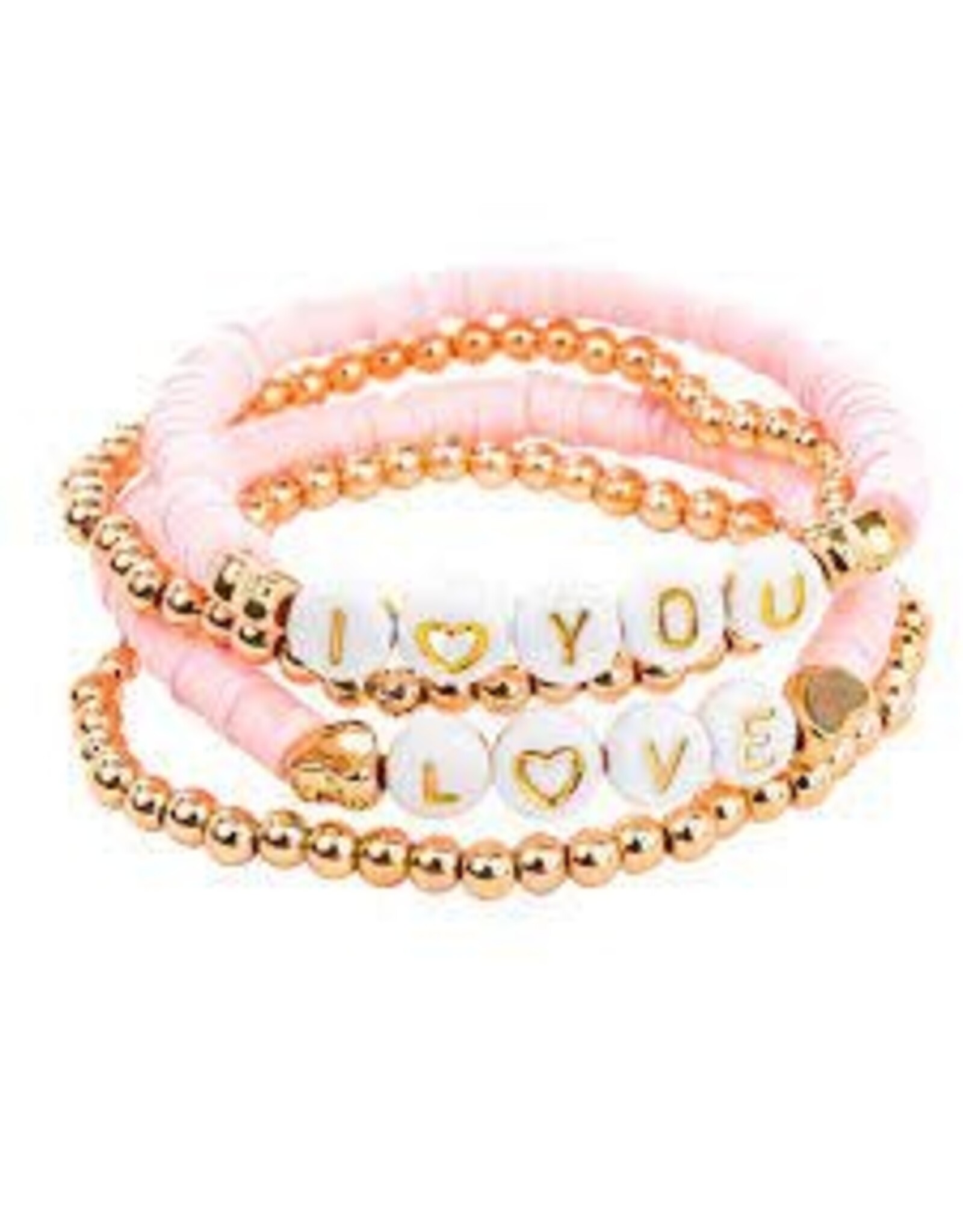 Pink Love Bracelet,  4pcs