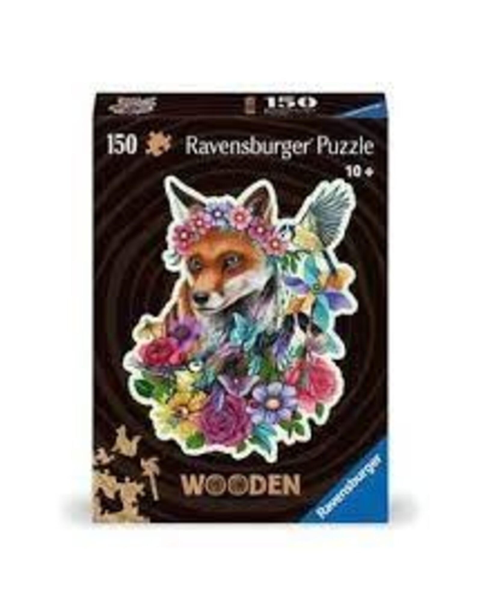 WOOD: Colorful Fox 150 pc Shape Puzzle