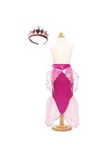 Mermaid Glimmer Skirt w/Tiara, Pink, Size 5-6