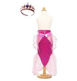 Mermaid Glimmer Skirt w/Tiara, Pink, Size 5-6