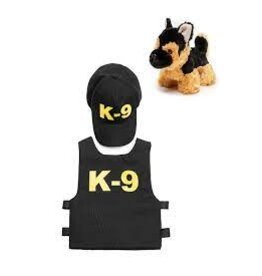 K9 Unit Police Set, Vest, Hat & Plush Puppy, Size 3-4