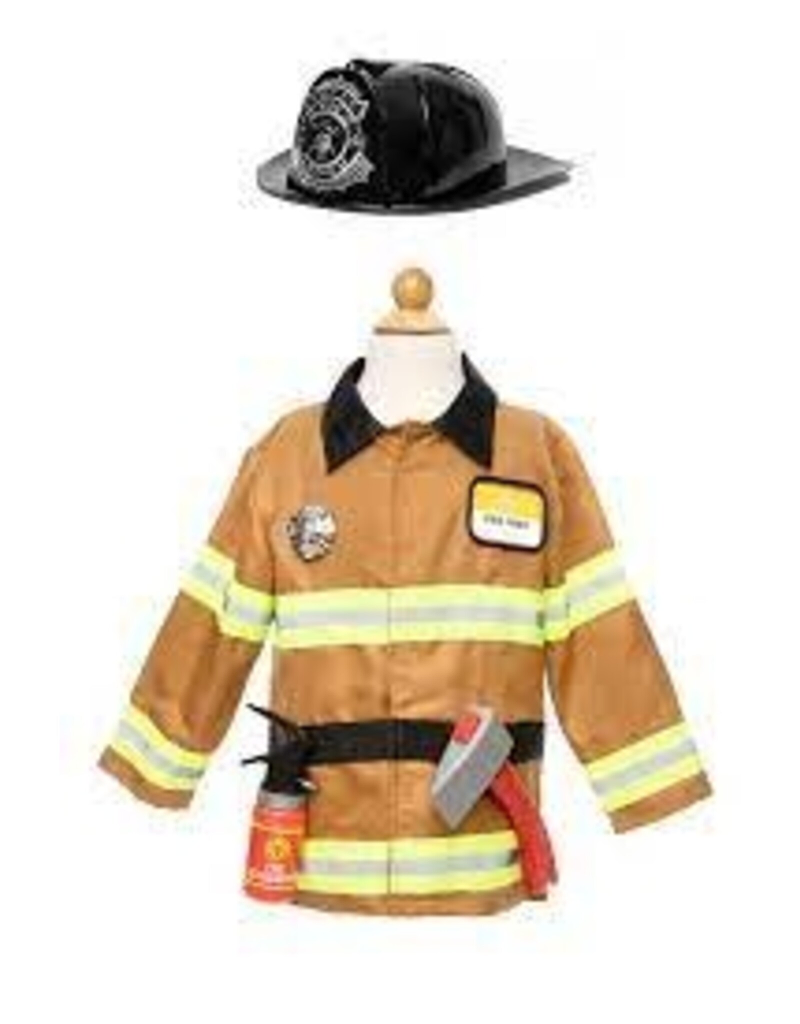 Firefighter Set, Includes 5 Accessories, Tan, Size 5-6