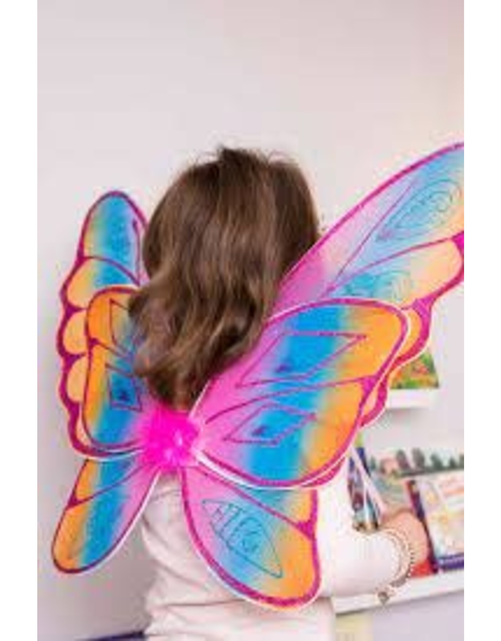 Glitter Rainbow Wings, Multi/Fuchsia