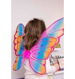Glitter Rainbow Wings, Multi/Fuchsia