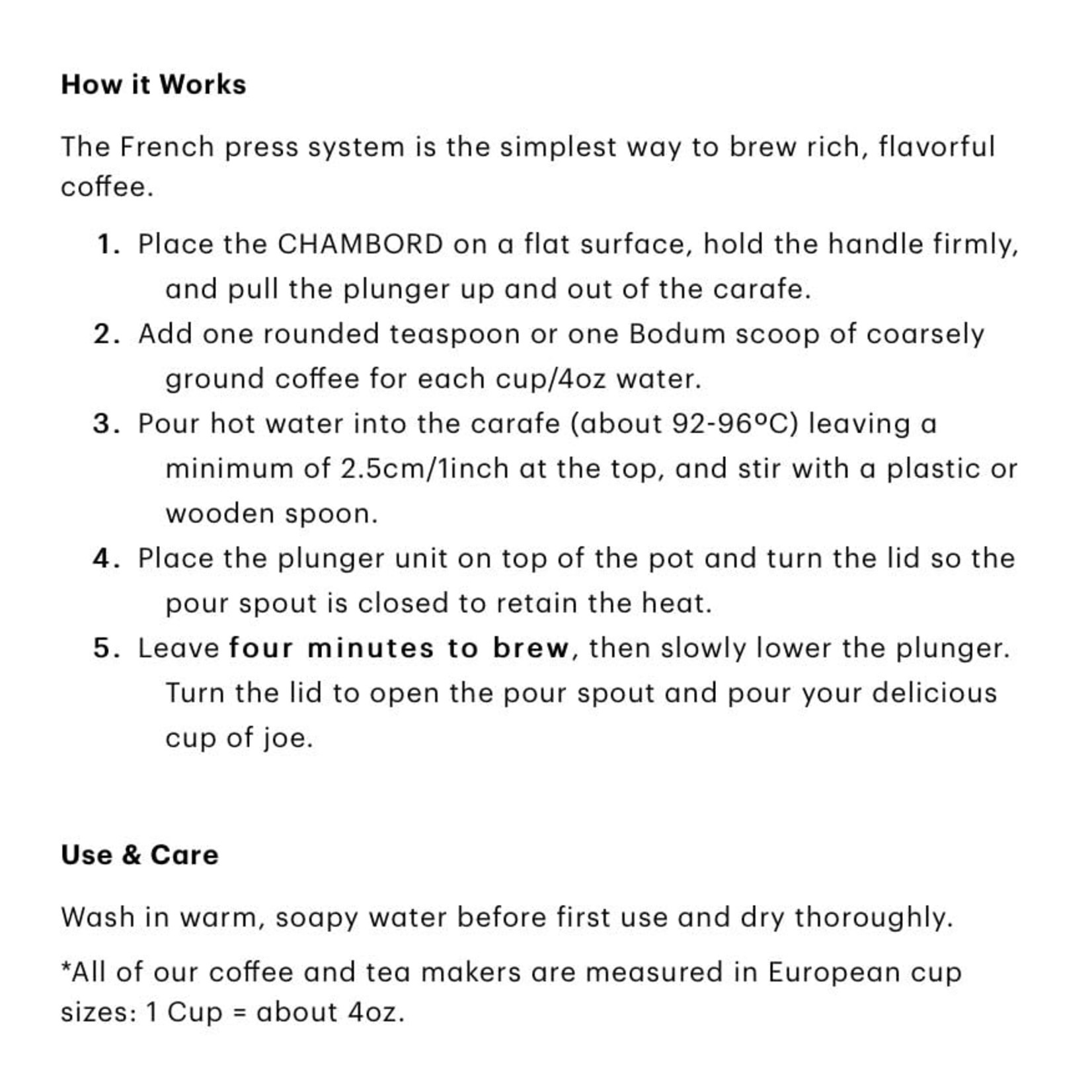 BODUM BODUM Chambord French Press 12 Cup - Shiny