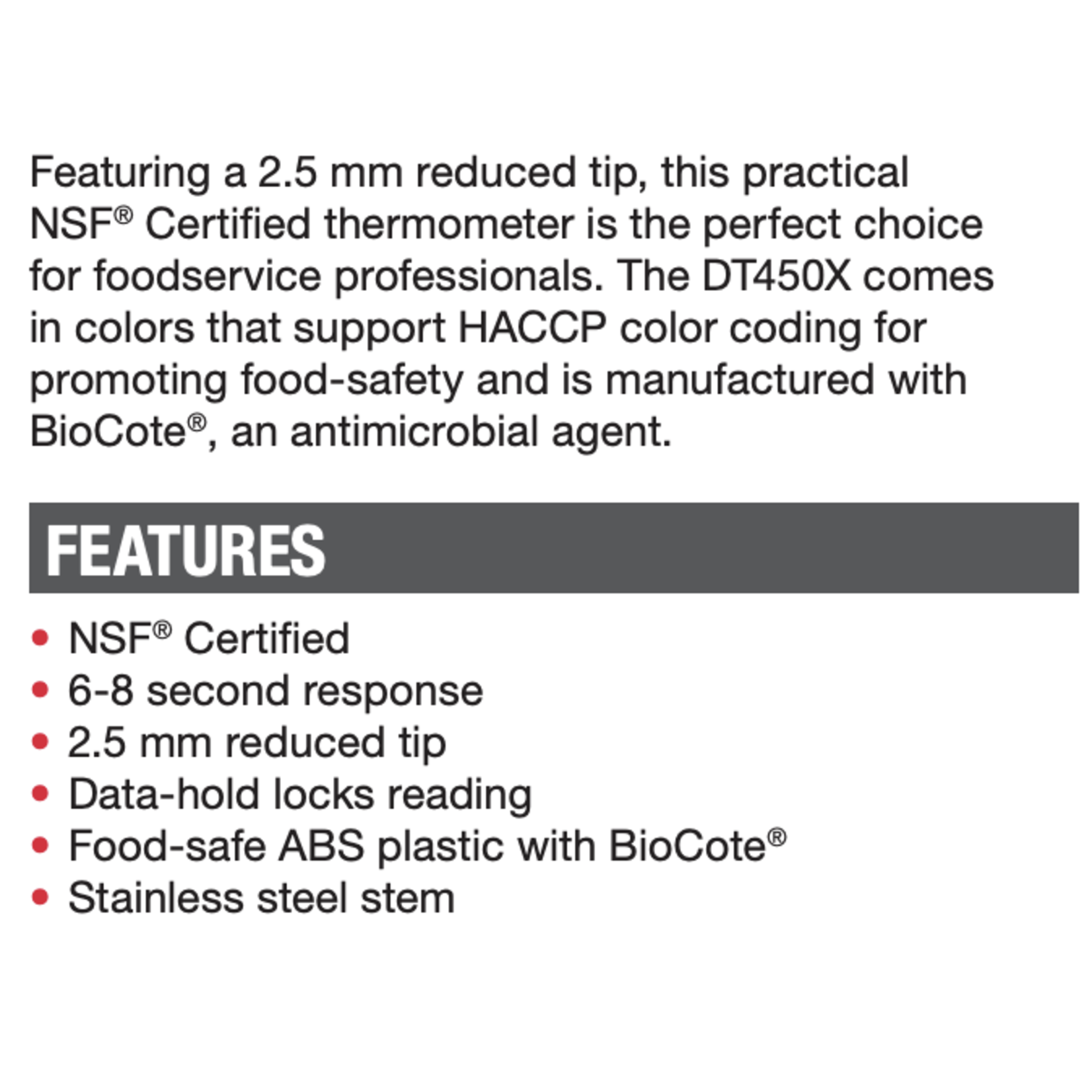 CDN CDN ProAccurate Waterproof Pocket Thermometer - Red