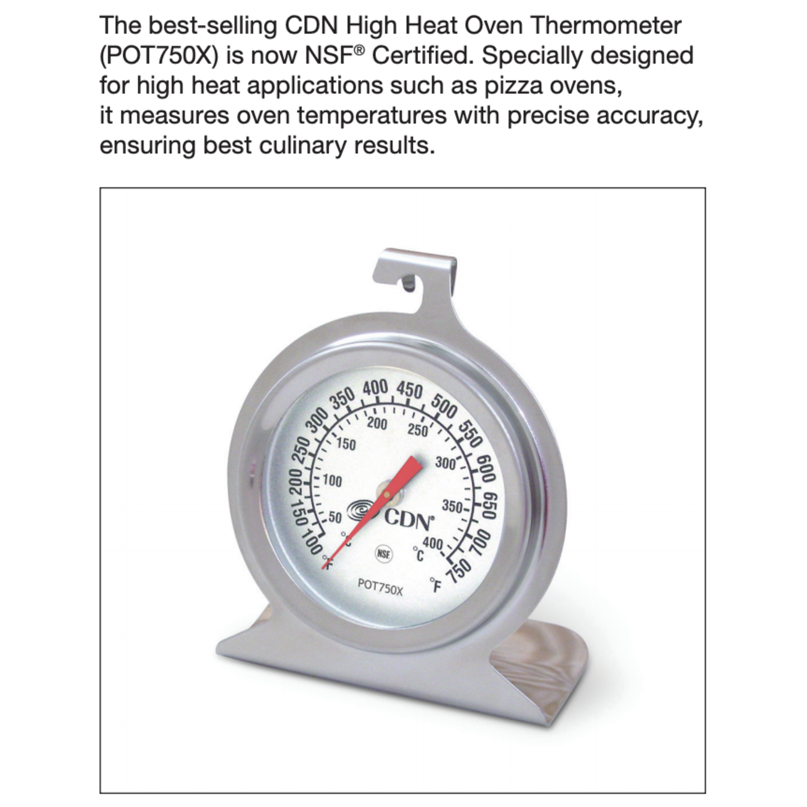 CDN CDN ProAccurate High Heat Internal Oven Thermometer