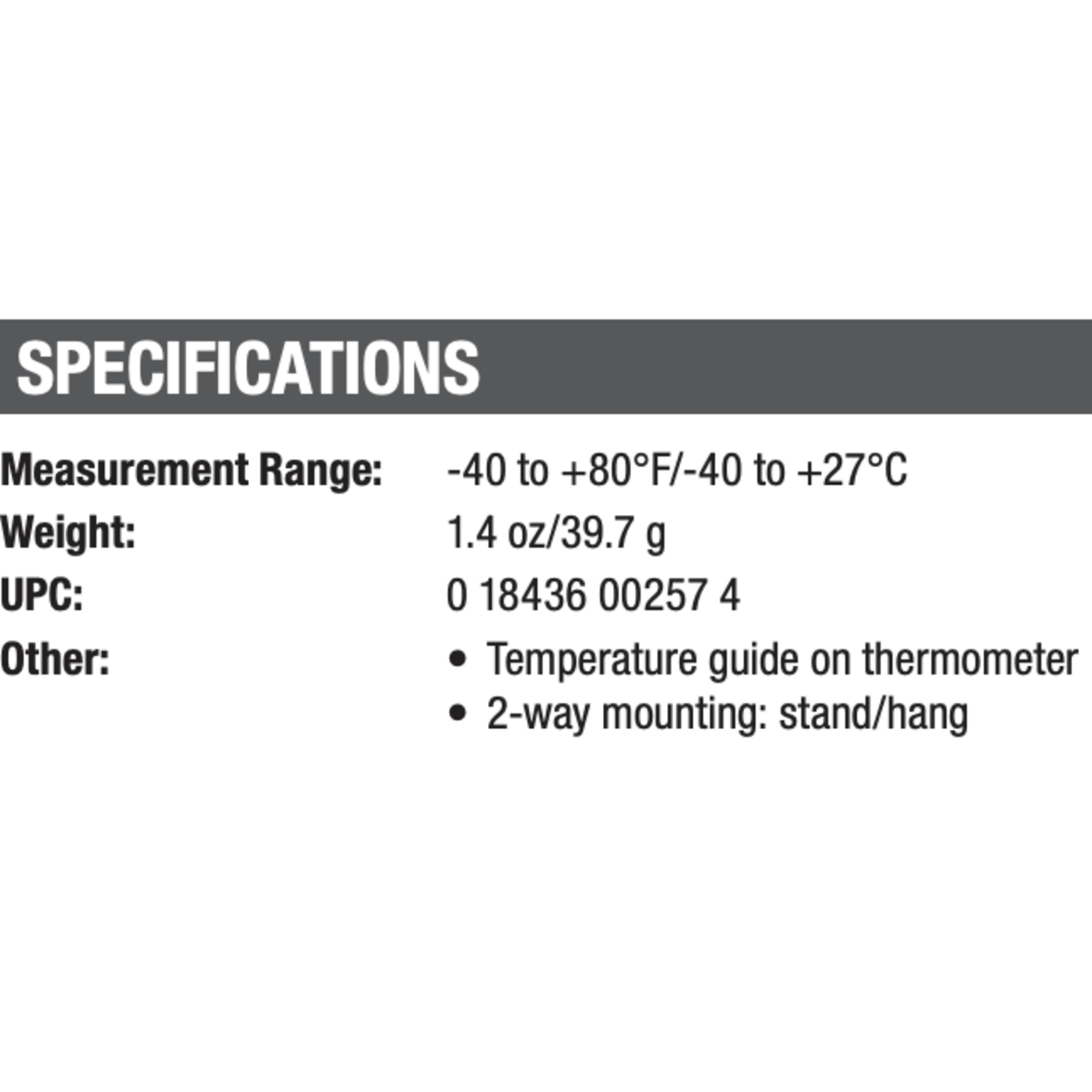 CDN CDN ProAccurate Refrigerator / Freezer Thermometer