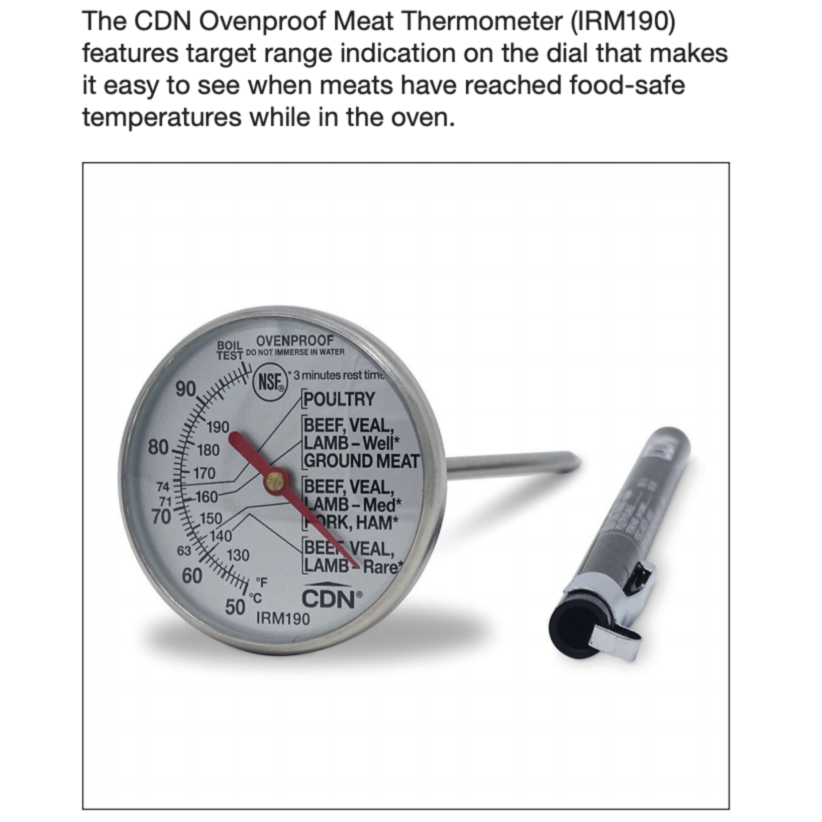 CDN CDN ProAccurate Ovenproof Meat Thermometer