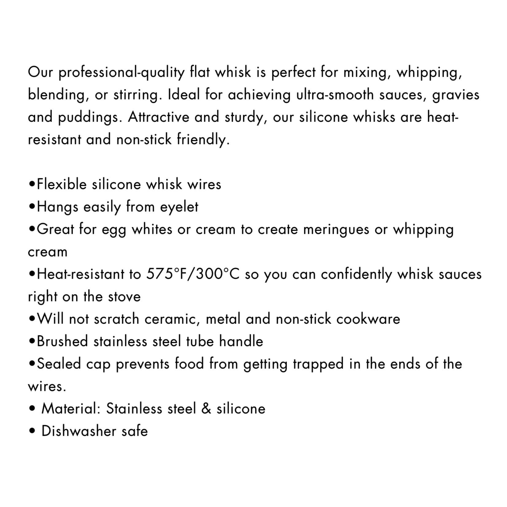 CUISIPRO CUISIPRO Flat Whisk 8'' - Silicone