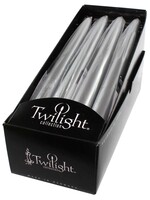 TWILIGHT TWILIGHT Metallic Taper Candle 10" - Silver
