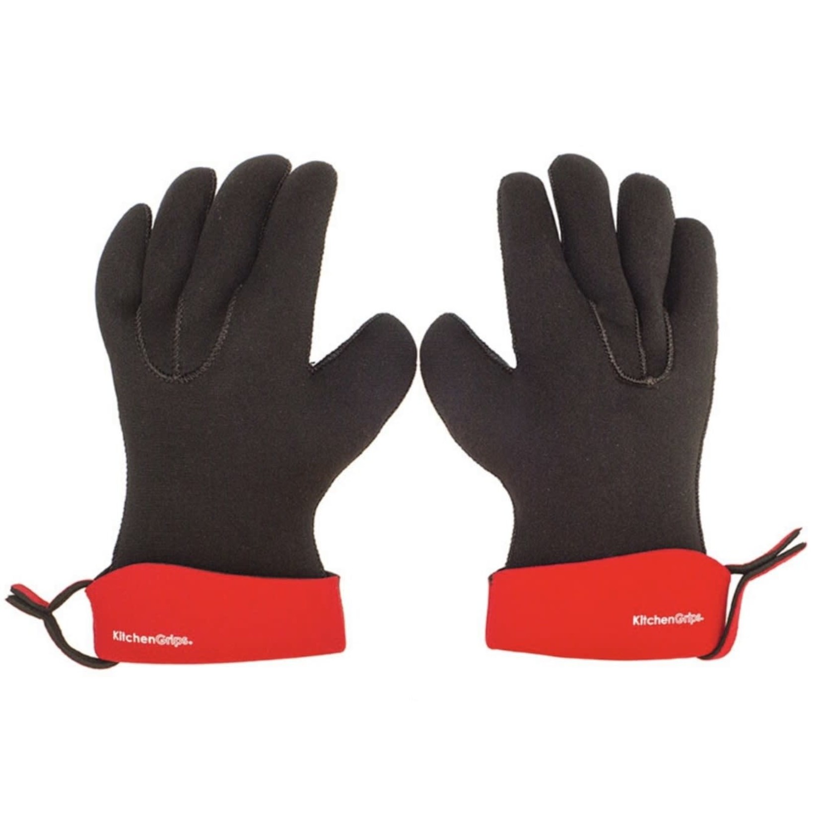 KITCHEN GRIPS KITCHEN GRIPS Chef's Glove 5-Finger Small - Cherry / Black