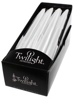 TWILIGHT TWILIGHT Metallic Taper Candle 10" - White