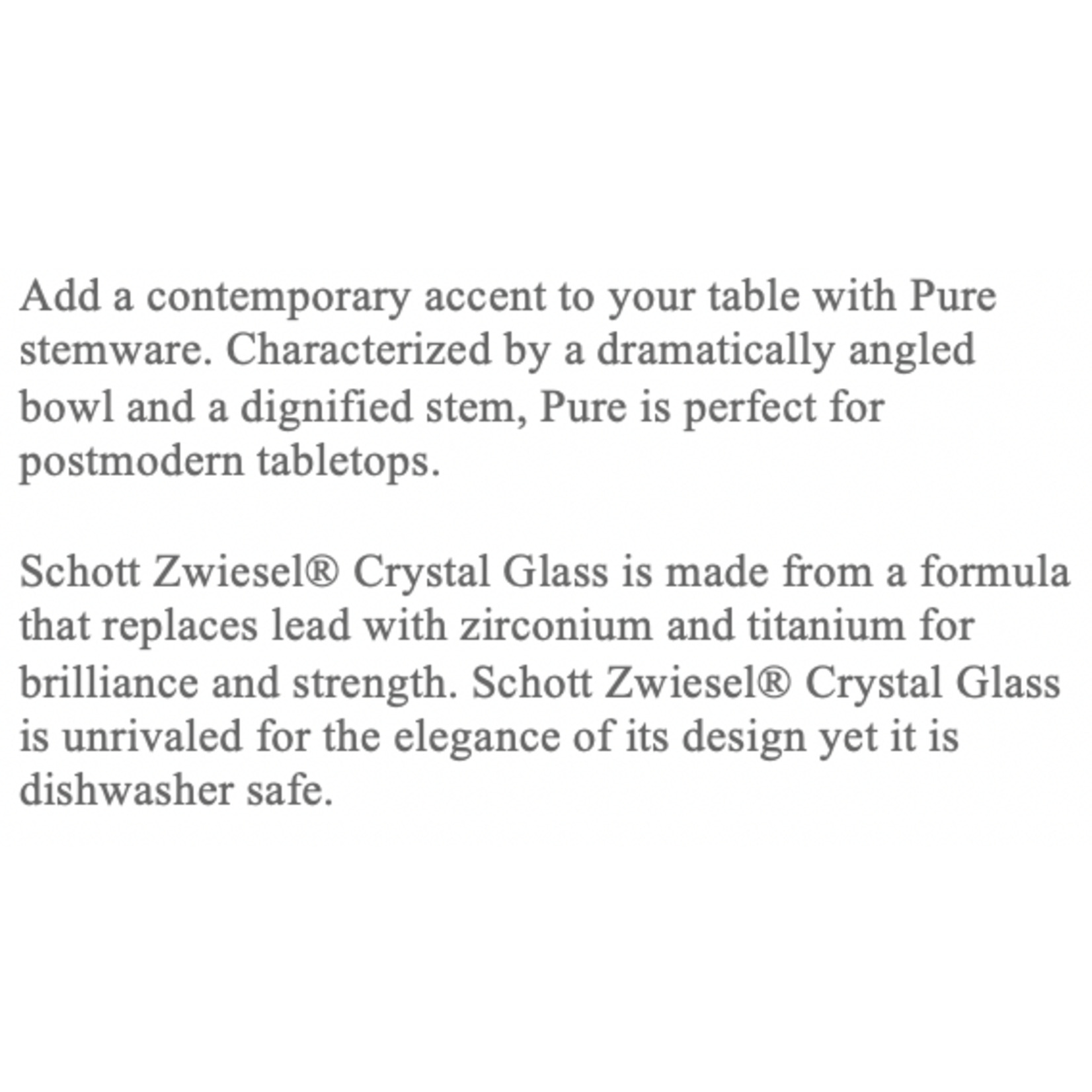 SCHOTT ZWIESEL SCHOTT ZWIESEL Tritan Pure Champagne 7.3oz