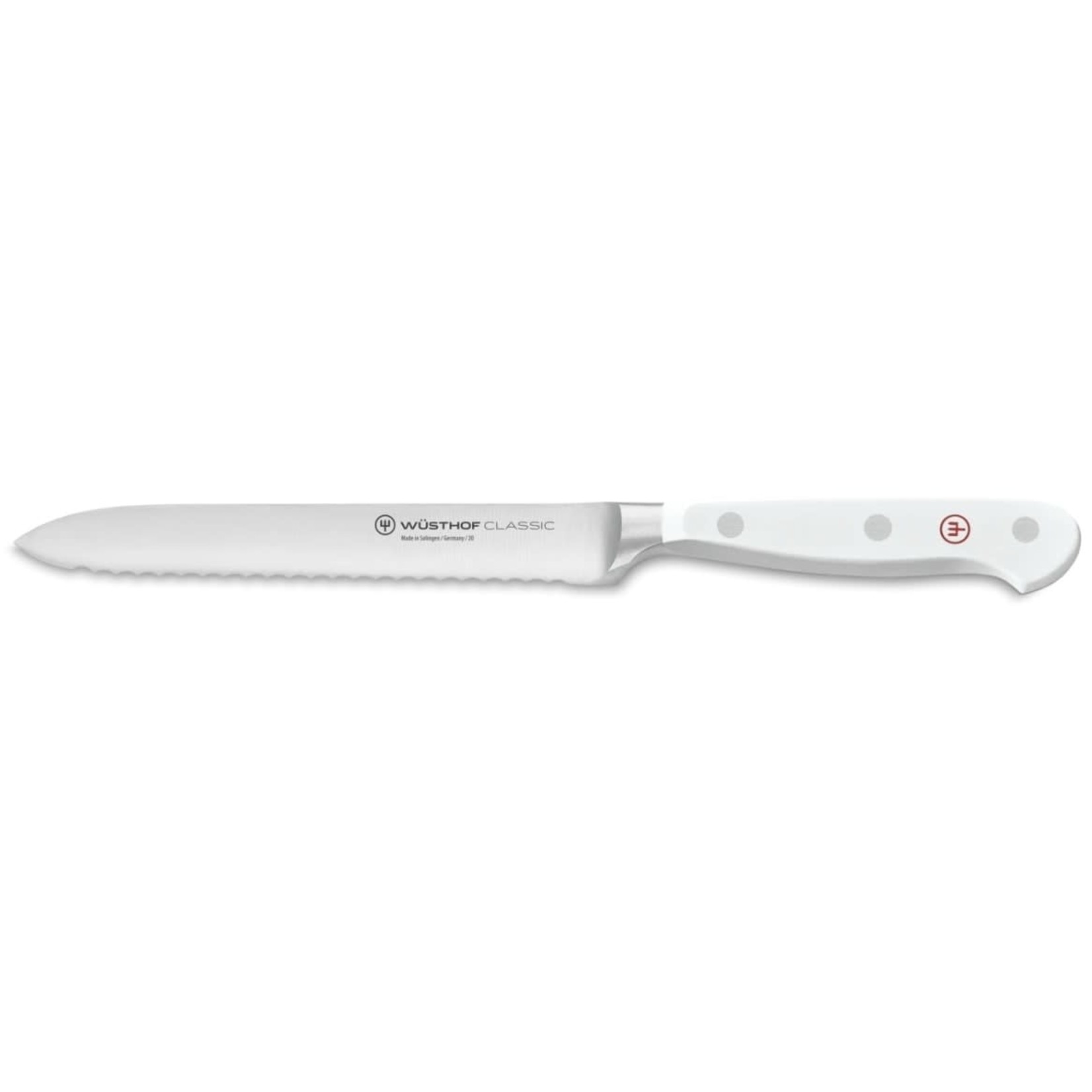 WUSTHOF WUSTHOF Classic Serrated Utility Knife 5" - White