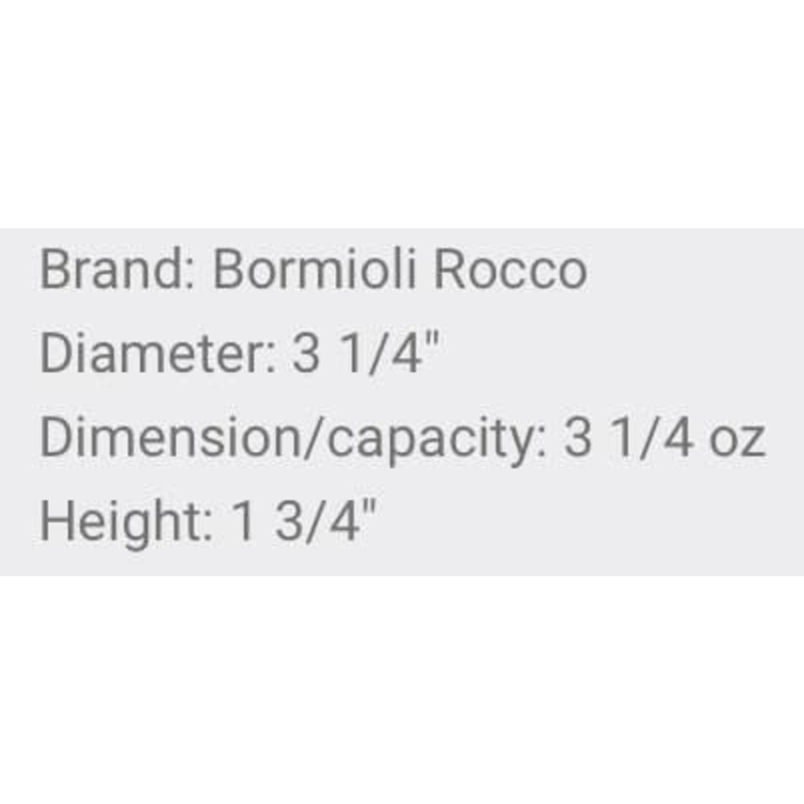 BORMIOLI ROCCO BORMIOLI ROCCO Pompei Glass Bowl 3.25oz