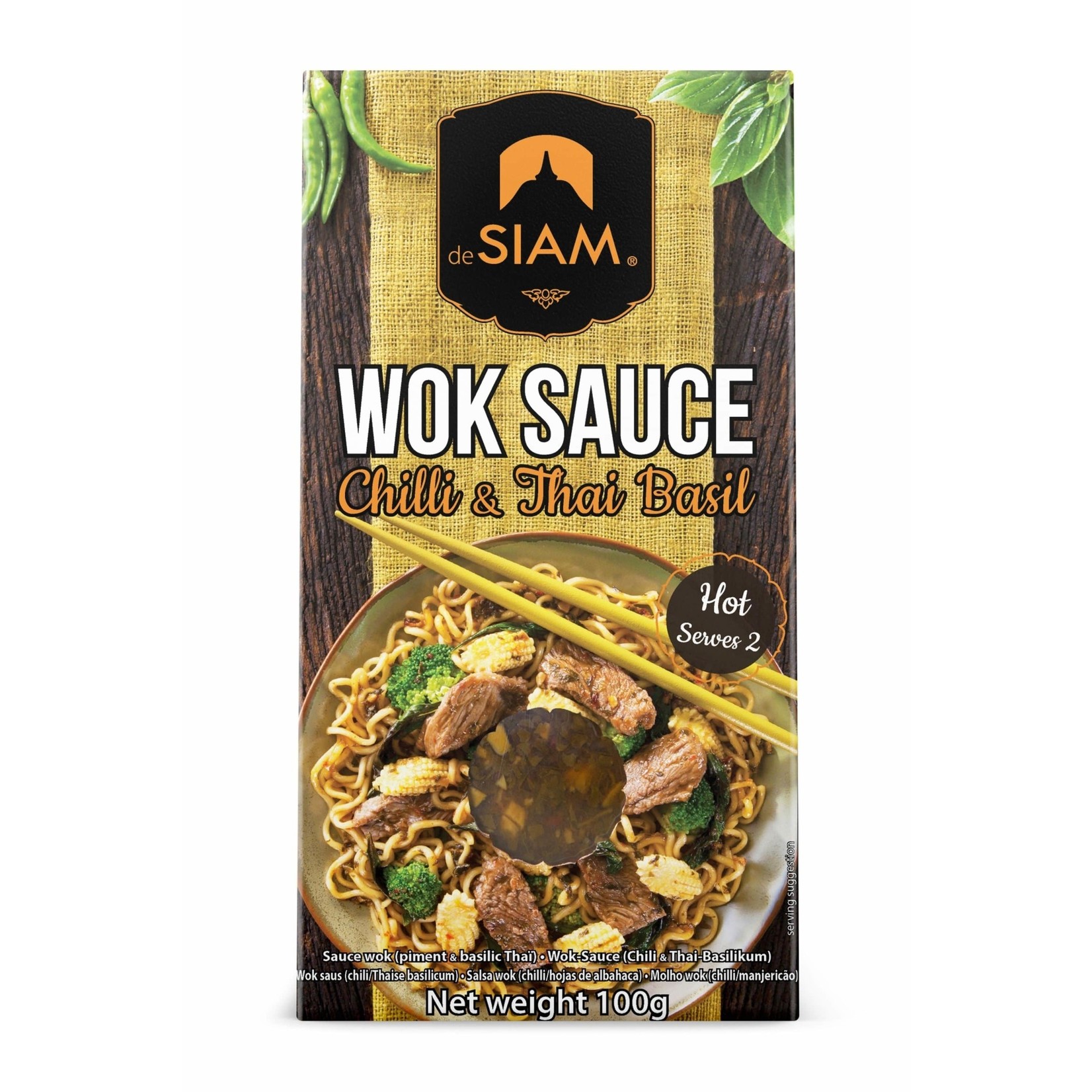 DE SIAM DE SIAM Chilli & Thai Basil Wok Sauce 100g