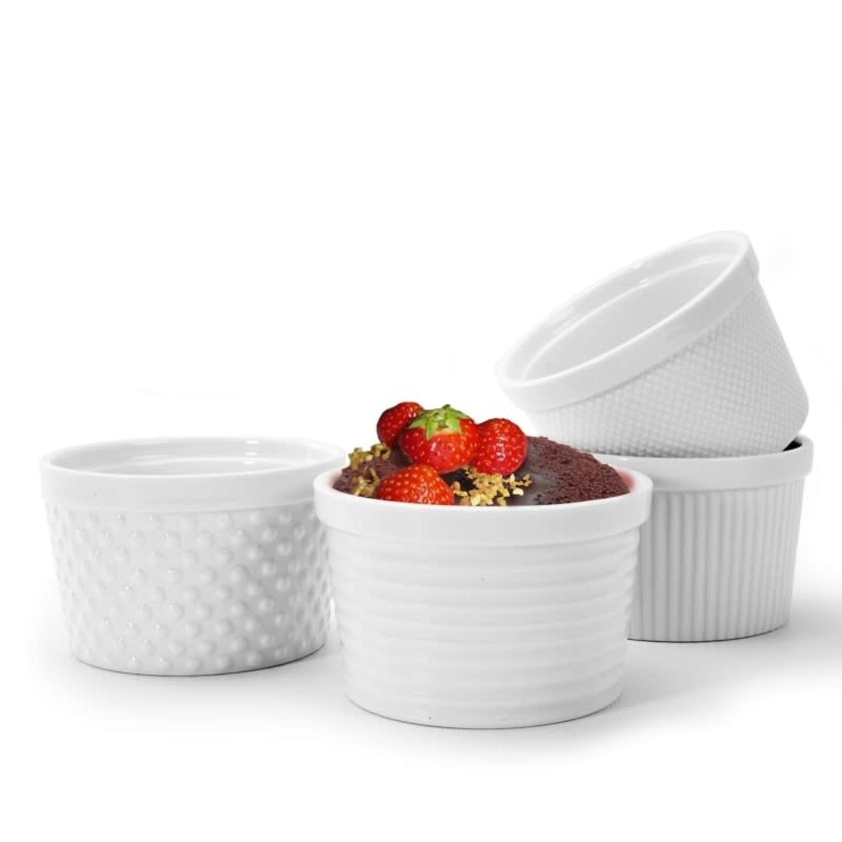 BIA Textured Ramekin S/4 12oz - White