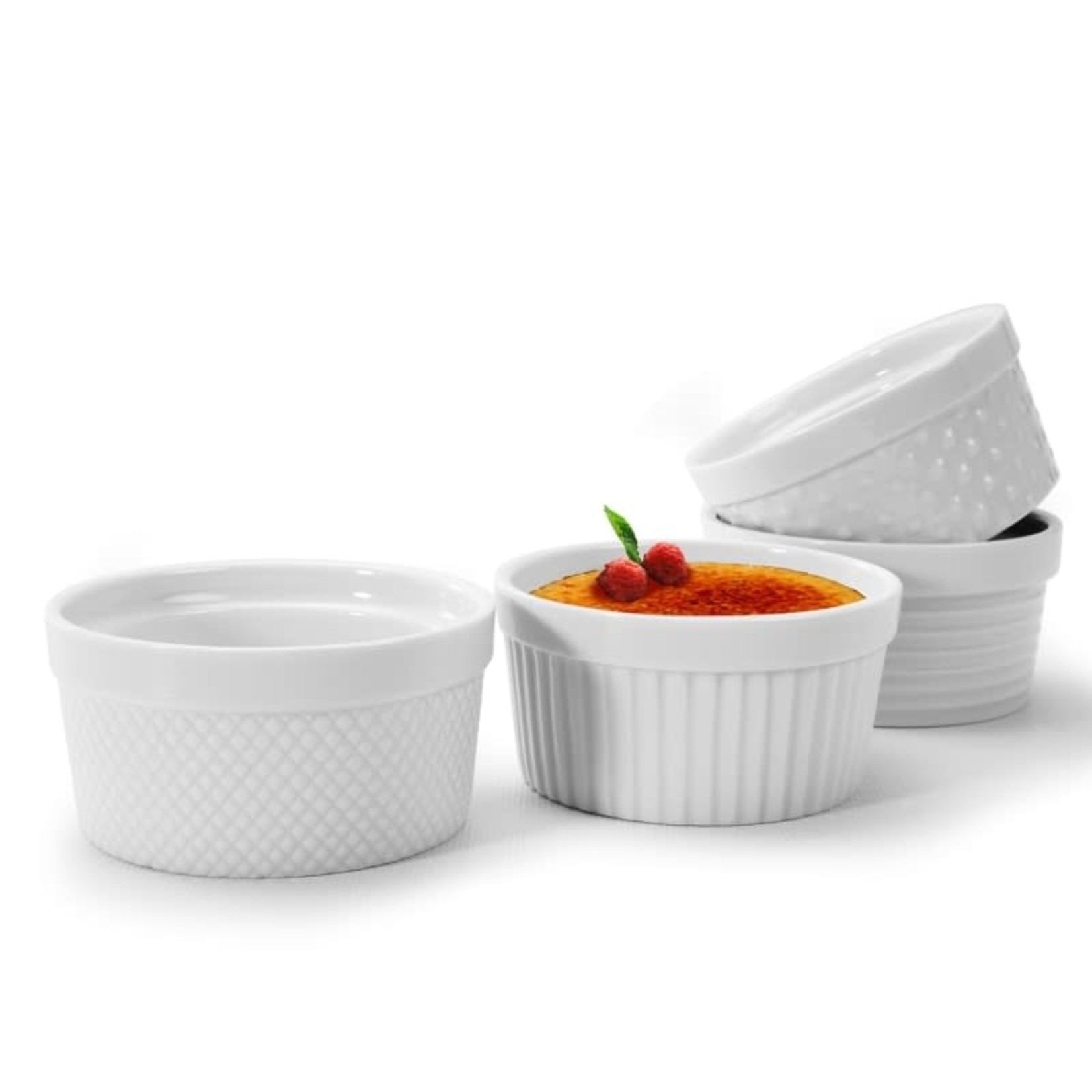 BIA Textured Ramekins 5oz S/4 - White
