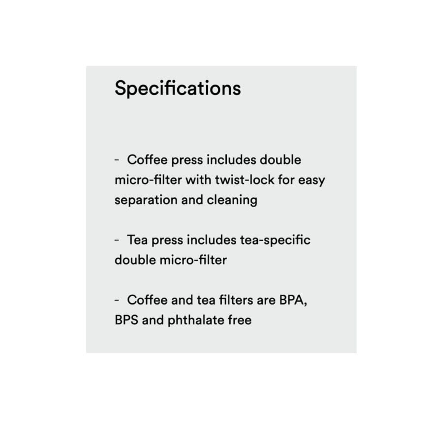 ESPRO ESPRO P3 Glass French Press 1L/32oz - Black