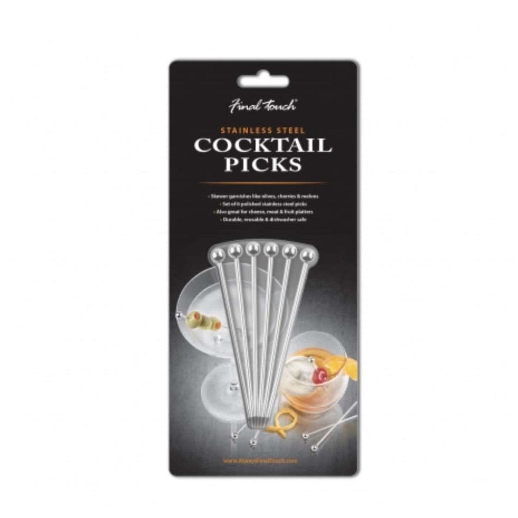 FINAL TOUCH FINAL TOUCH Cocktail Picks S/6 - Stainless