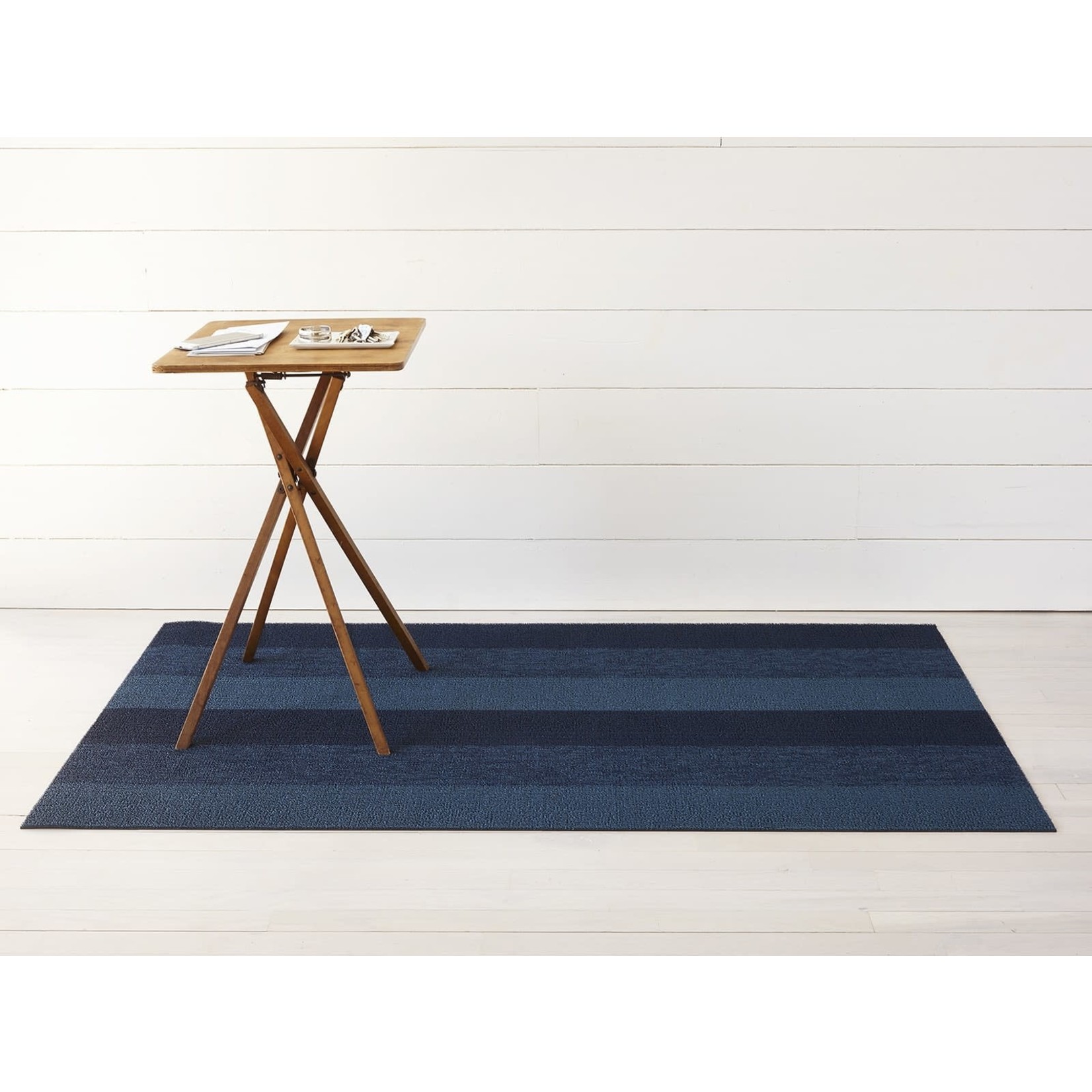 CHILEWICH CHILEWICH Marbled Stripe Shag Doormat 18x28 - Bay Blue