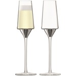 DAVID SHAW LSA INTERNATIONAL Space Champagne Flutes S/2 DNR